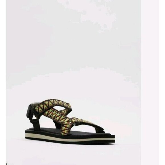 ZARA MULTICOLOURED TECHNICAL SANDALS- 8  2704 921 26.4cm - Picture 3 of 6